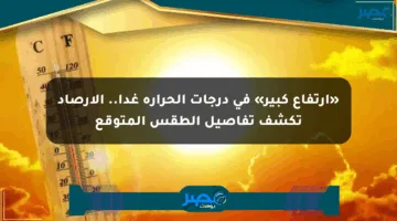 «ارتفاع كبير» في درجات الحرارة غدا.. الأرصاد تكشف تفاصيل الطقس المتوقع